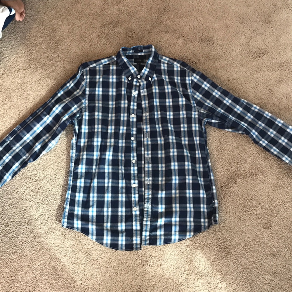 Checkered blue shirt